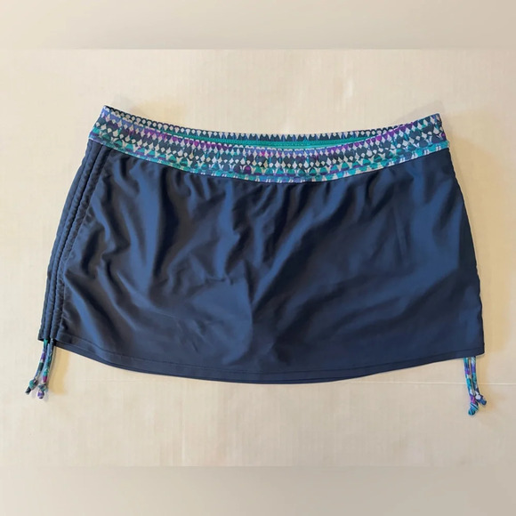 Free Country Multicolored Swim Skort With Cinch Sides Size XL (16) - Picture 10 of 10